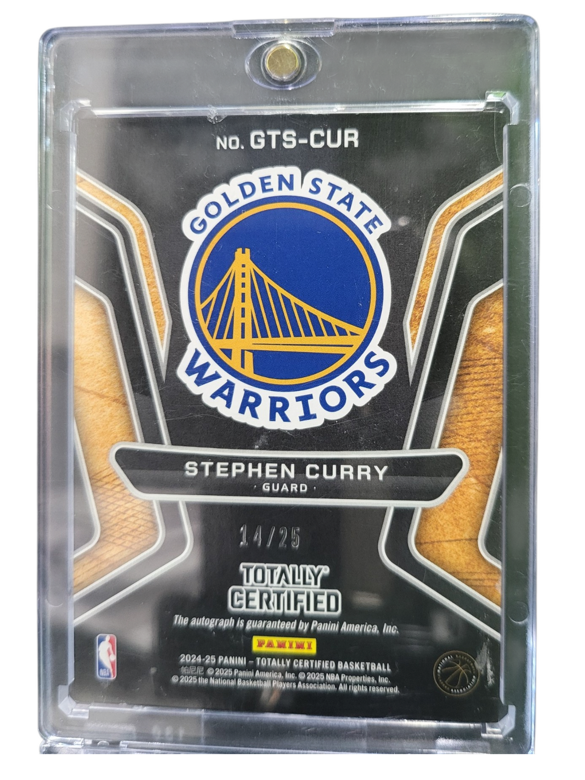 2025 Panini Totally Certified Gold Team Stephen Curry #GTS-CUR 14/25