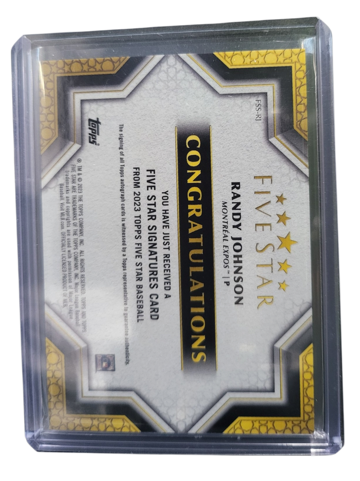 2023 Topps Five Star Randy Johnson #FSS-RJ 16/20