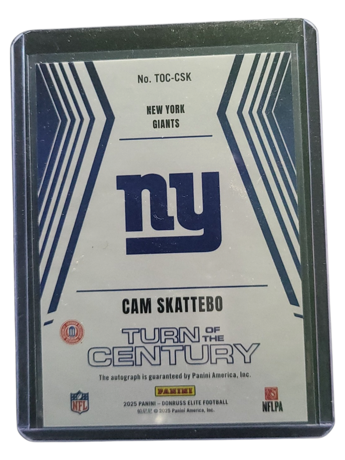 2025 Panini Donruss Elite Football Turn of the Century Cam Skattebo #TOC-CSK RC