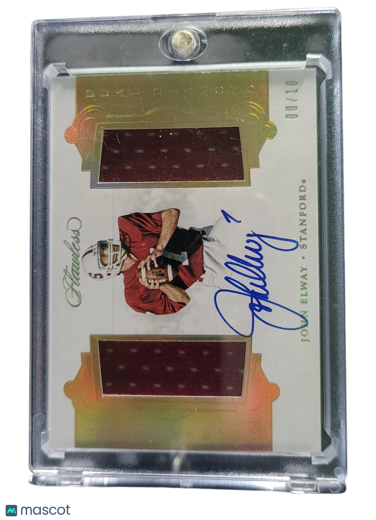 2018 Panini Flawless Collegiate John Elway #DDMA-JE Dual Diamond 08/10