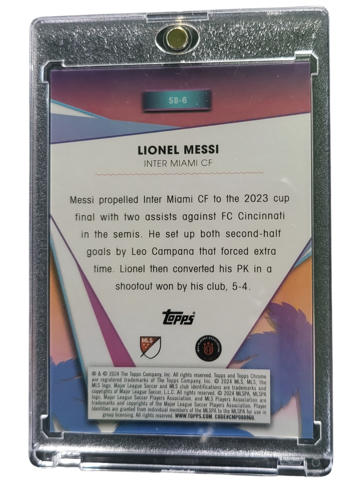 2024 Topps Chrome MLS South Beach Superstar Lionel Messi #SB-6 Gold  35/50