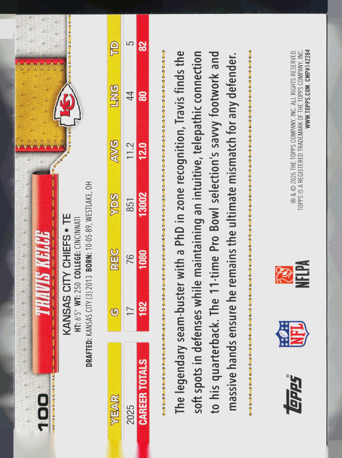 2026 Topps Travis Kelce #100