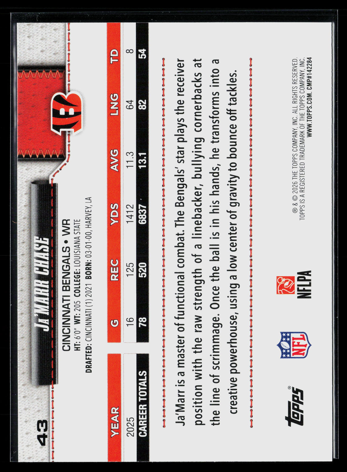 2026 Topps Ja'Marr Chase #43