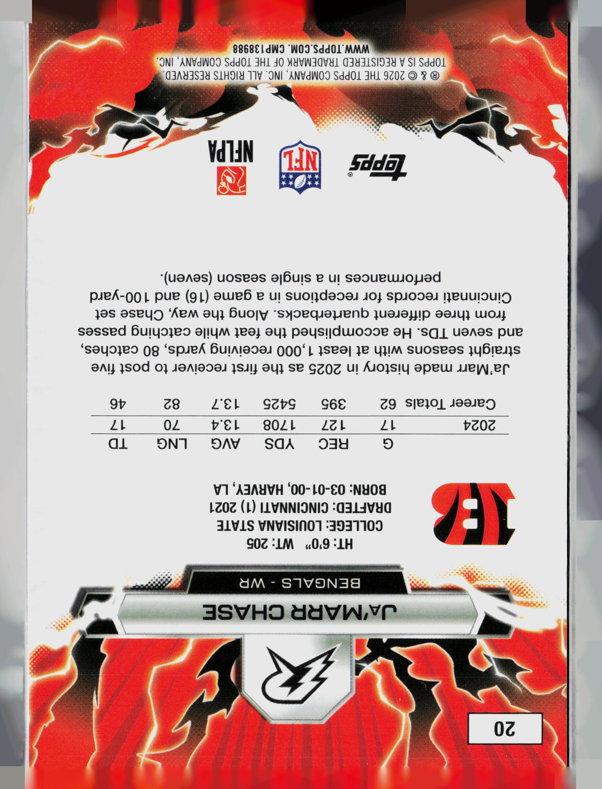 2026 Topps Rip Ja'Marr Chase #20