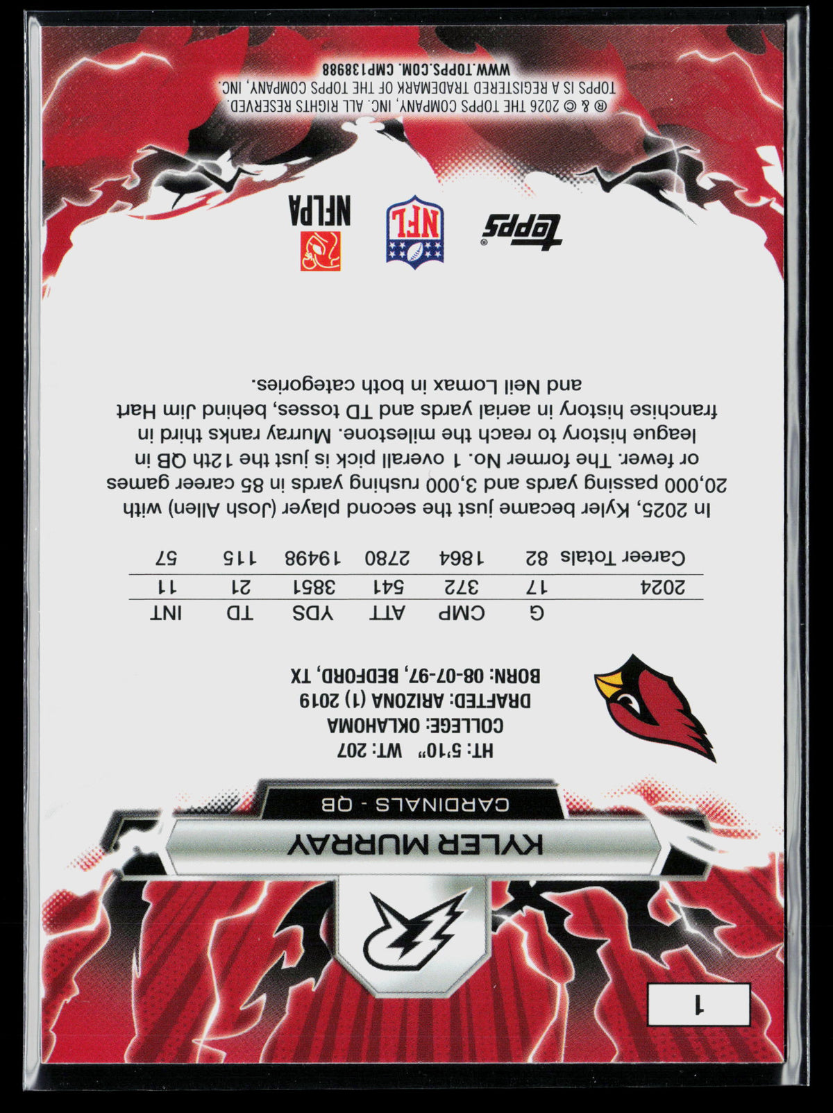 2026 Topps Rip Kyler Murray #1