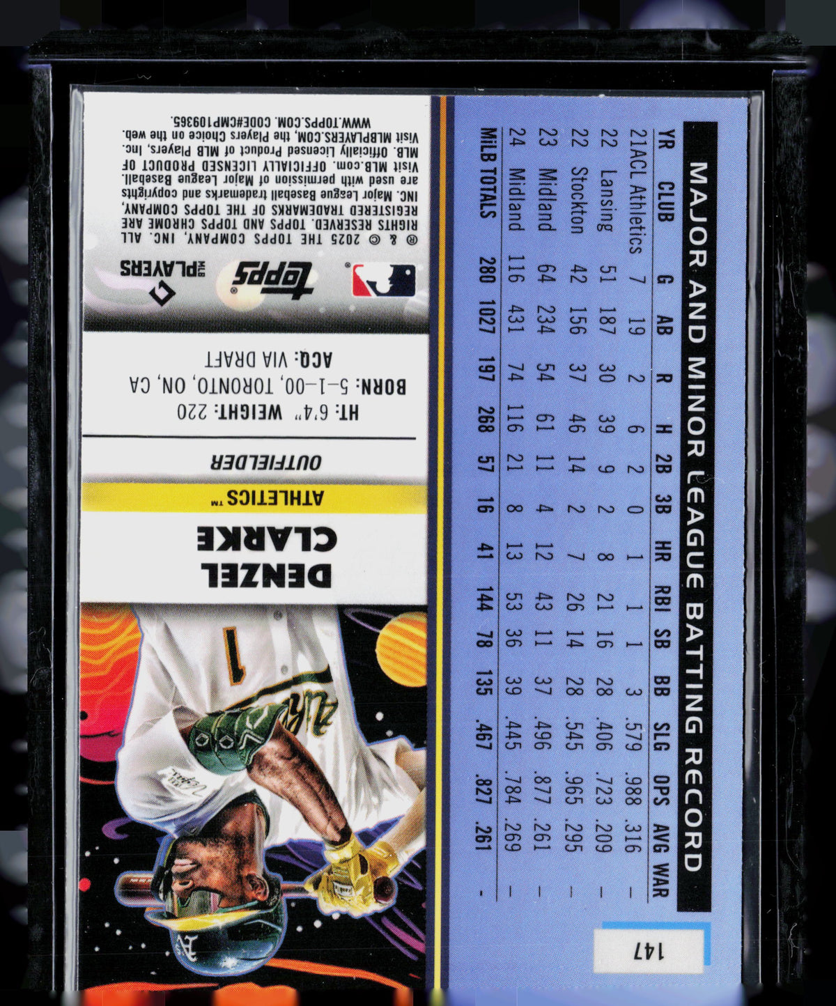 2025 Topps Chrome Cosmic Denzel Clarke #147 RC