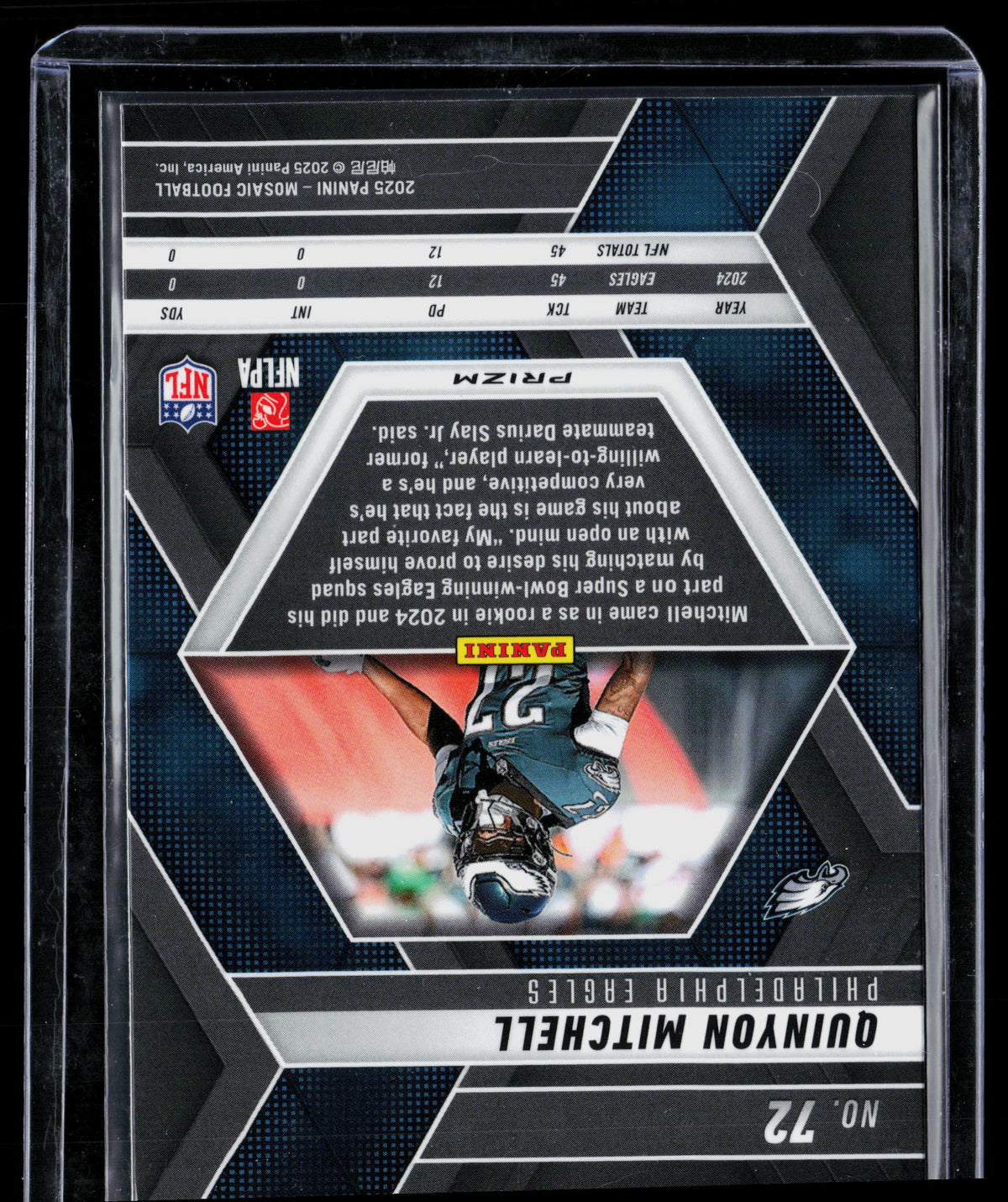 2025 Panini Mosaic Quinyon Mitchell #72 Silver
