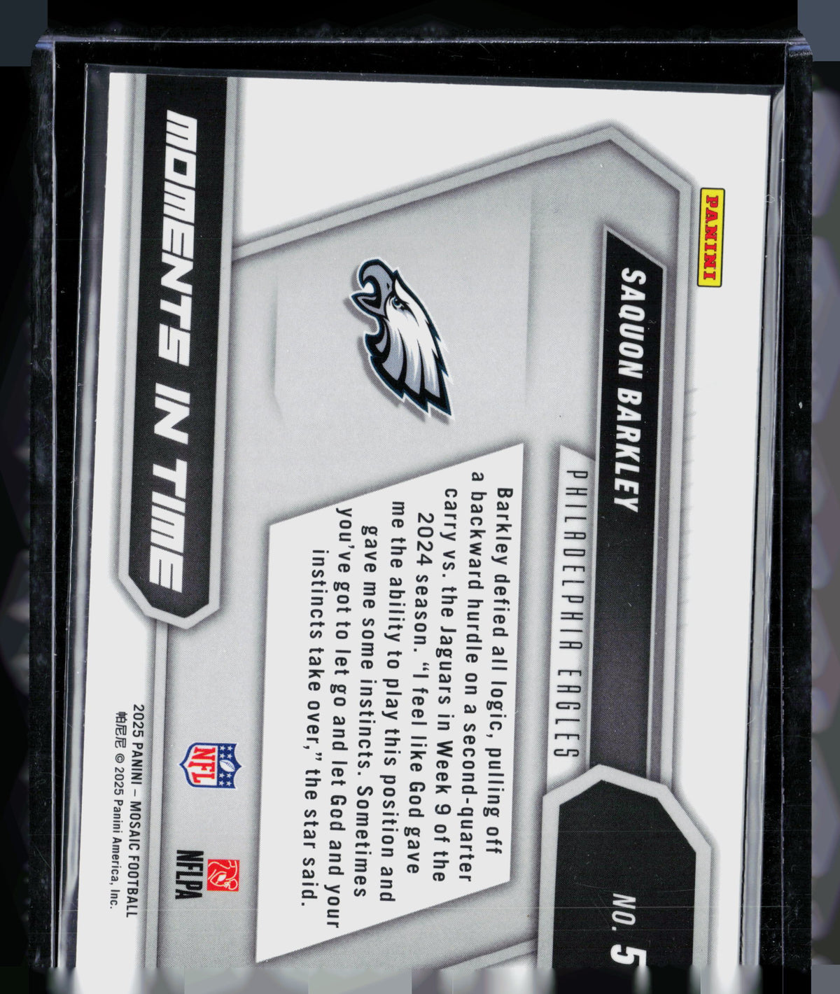 2025 Panini Mosaic Football Saquon Barkley #5