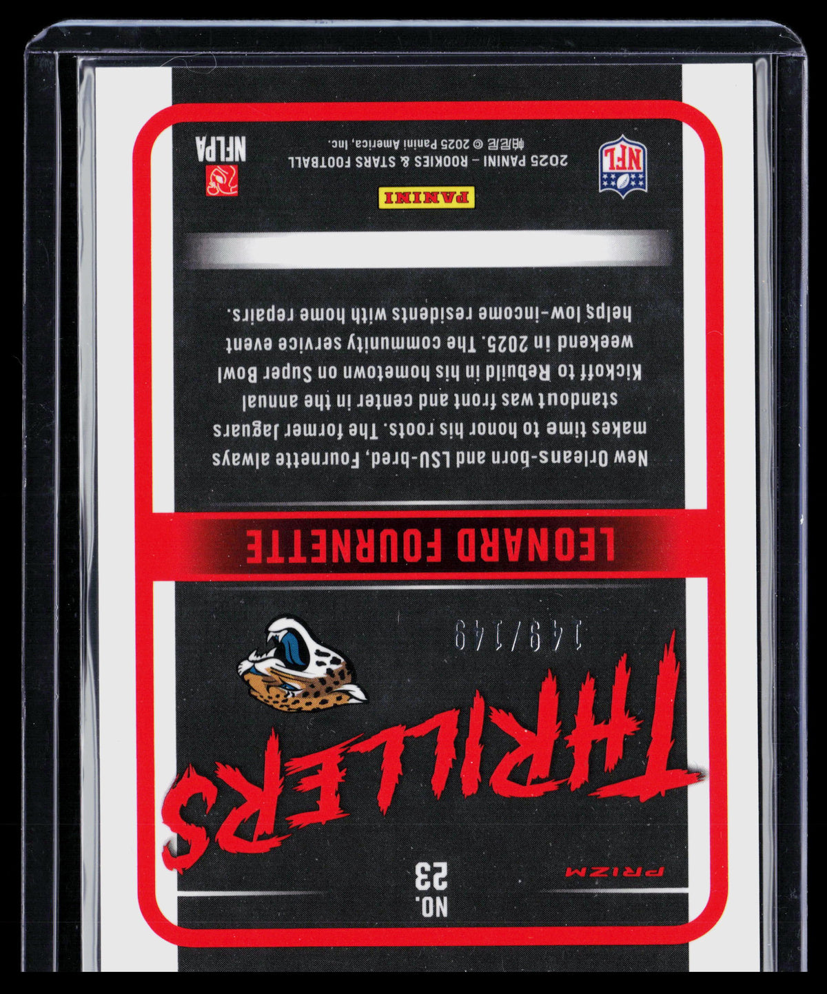 2025 Panini Rookies & Stars Thrillers Leonard Fournette #23 Prizm