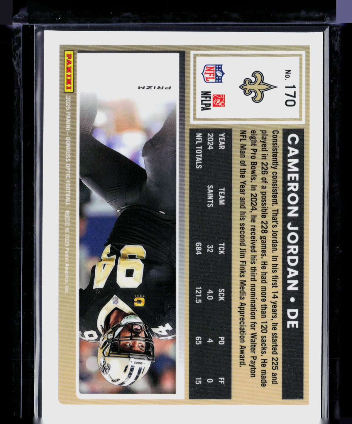 2025 Panini Donruss Optic Cameron Jordan #170