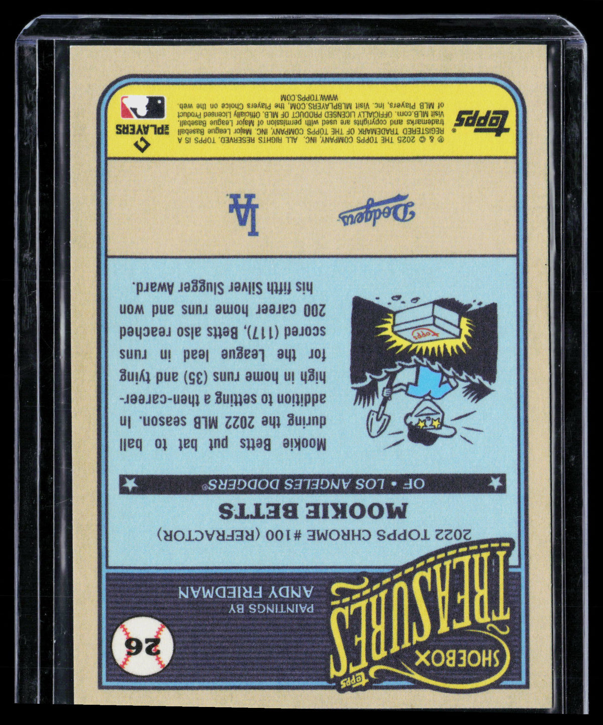 2025 Topps Chrome Shoebox Treasures Mookie Betts #26 Refractor