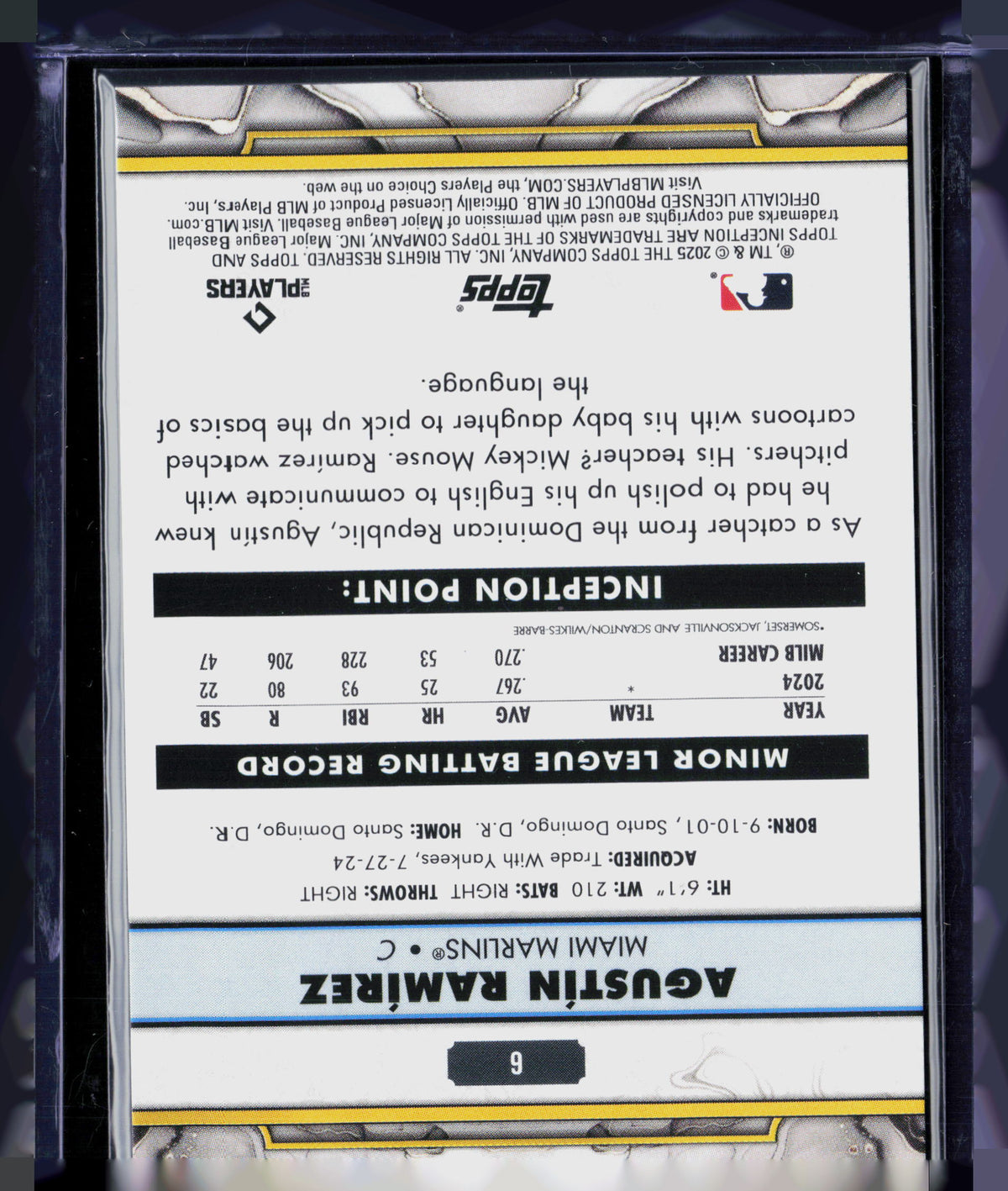 2025 Topps Inception Agustín Ramírez #6 RC