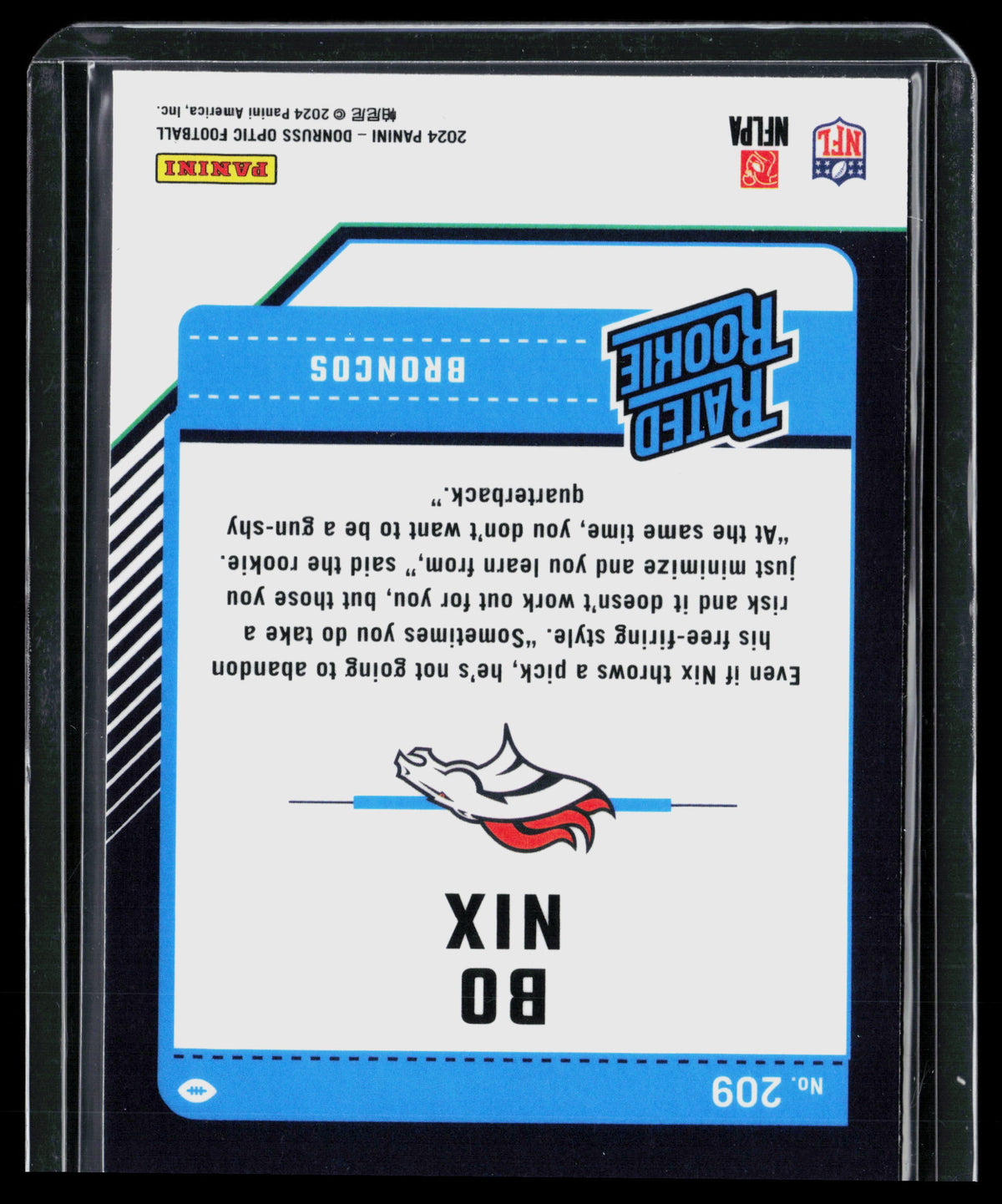 2024 Panini Donruss Optic Football Bo Nix #209