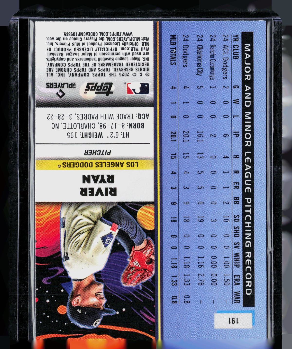2025 Topps Chrome Cosmic River Ryan #191 RC