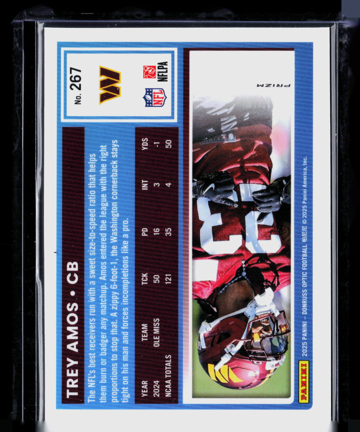 2025 Panini Donruss Optic Trey Amos #267
