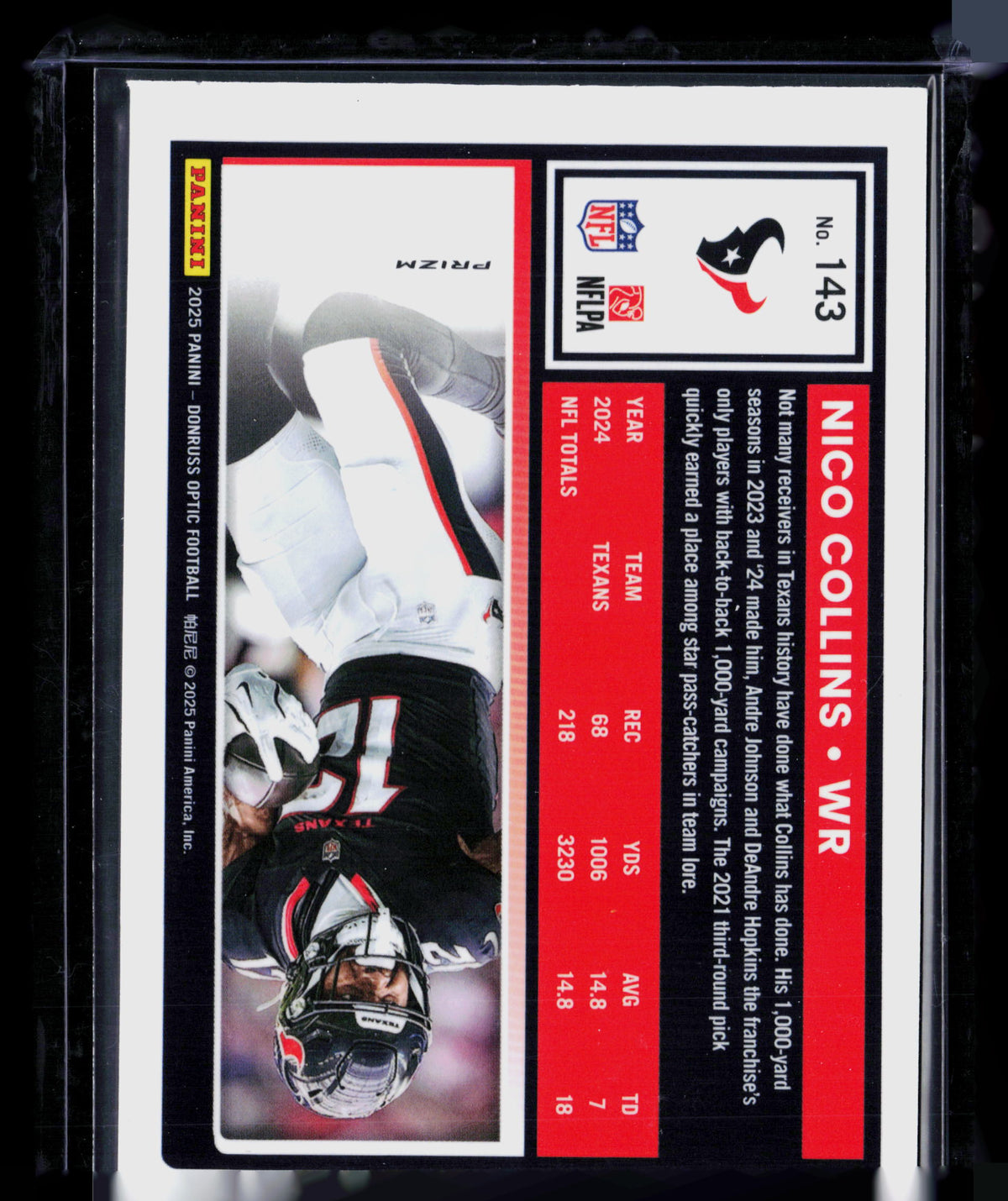 2025 Panini Donruss Optic Football Nico Collins #143