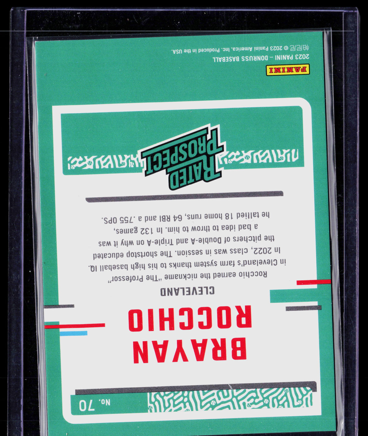2023 Panini Donruss Brayan Rocchio #70 Red 247/2023