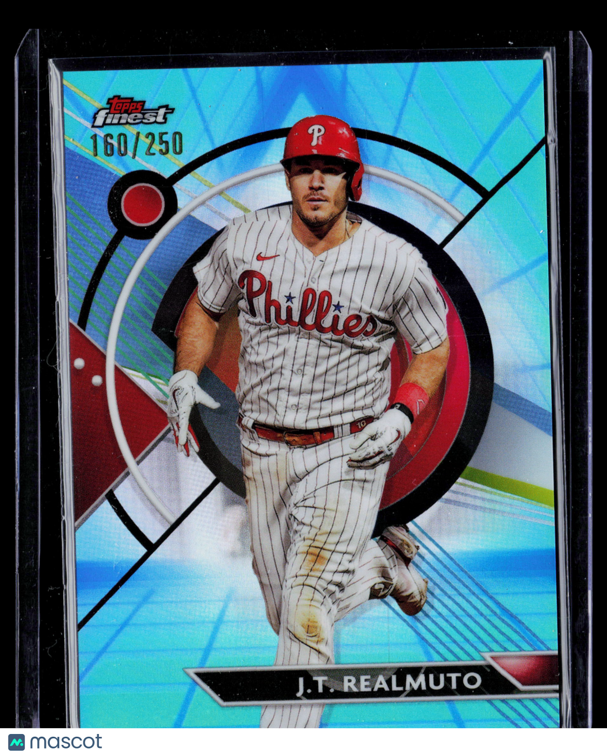 2023 Topps Finest J.T. Realmuto #71 Aqua Refractor 160/250