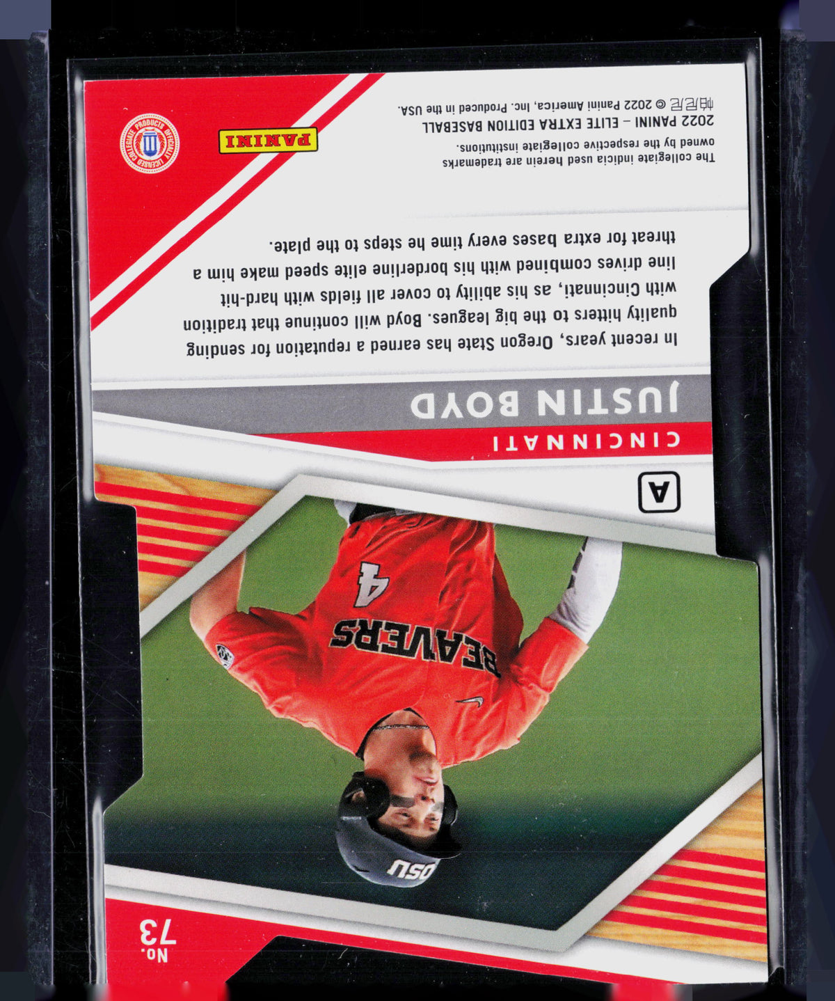 2022 Panini Elite Extra Edition Justin Boyd #73 Prime Numbers 031/101