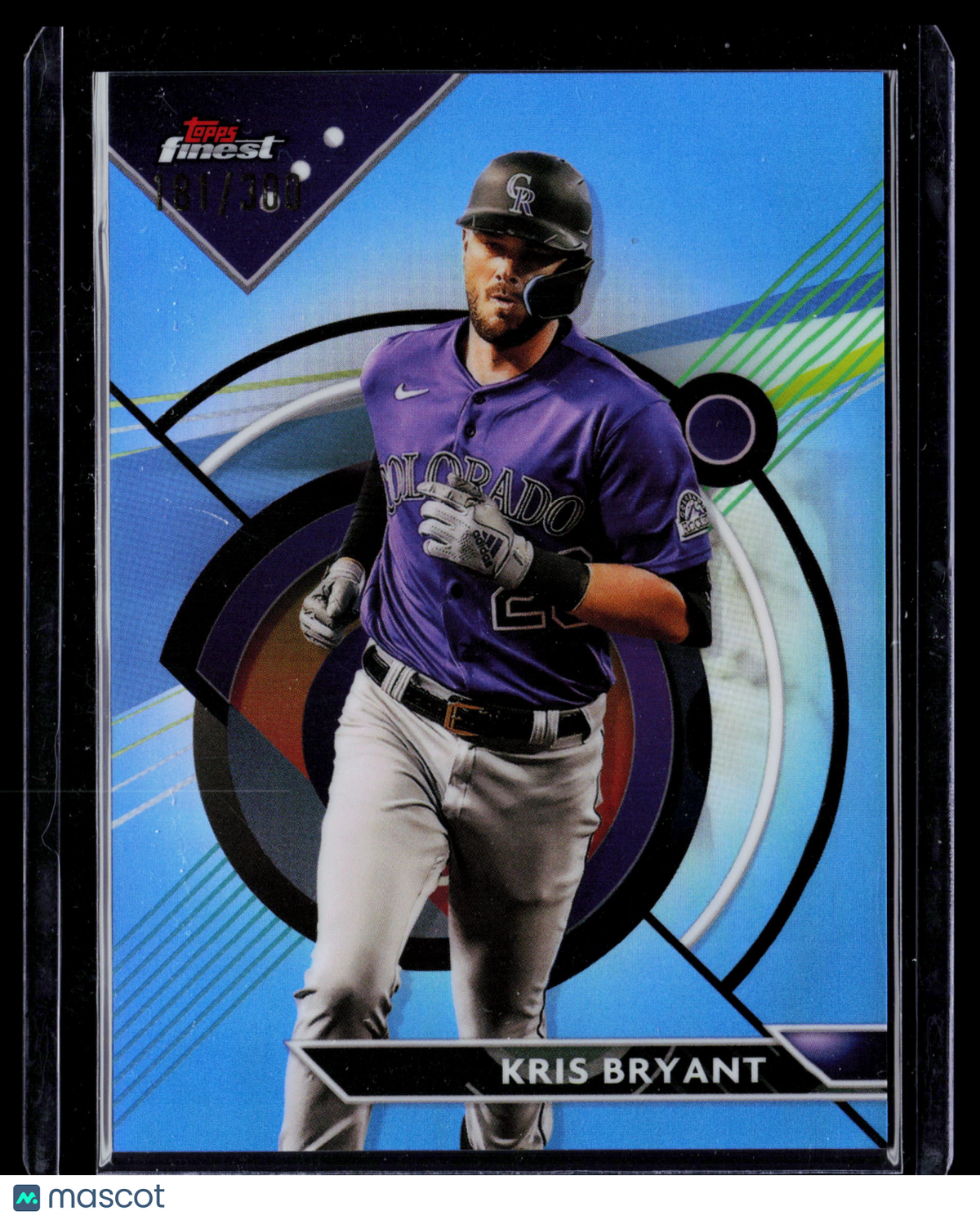 2023 Topps Finest Kris Bryant #55 Sky Blue Refractor 181/300