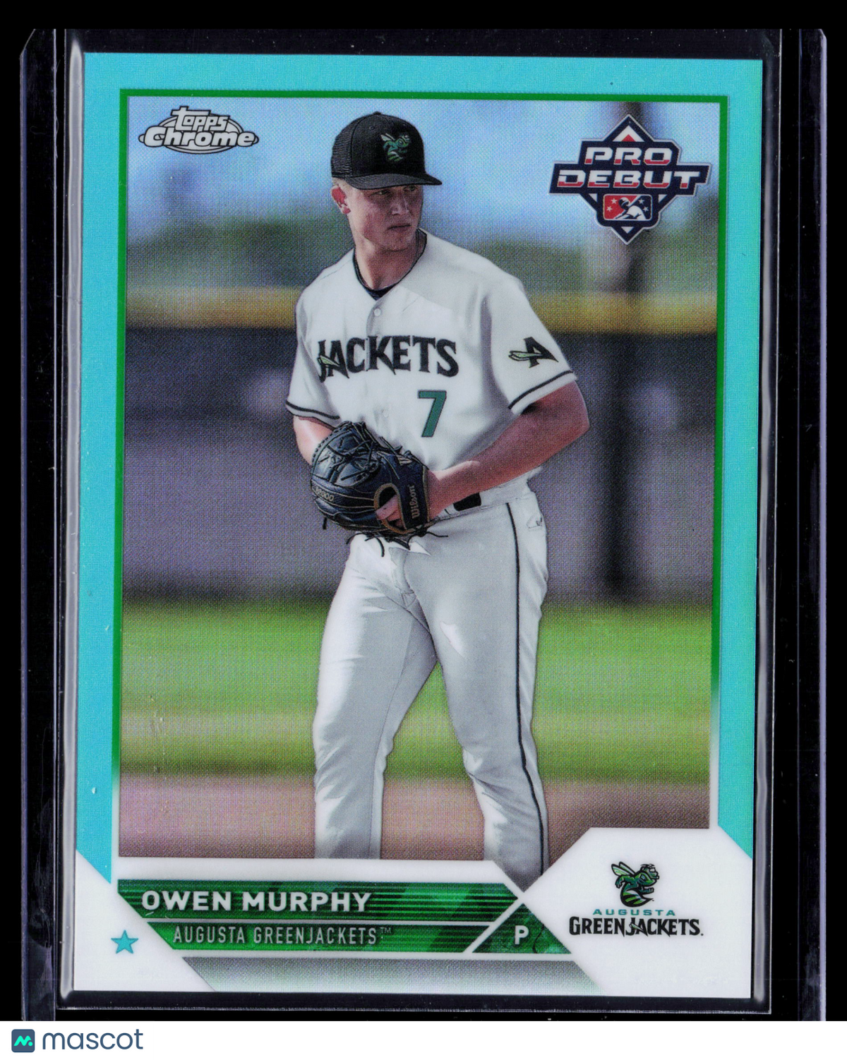 2023 Topps Pro Debut Chrome Owen Murphy #PDC-135 Aqua Refractor