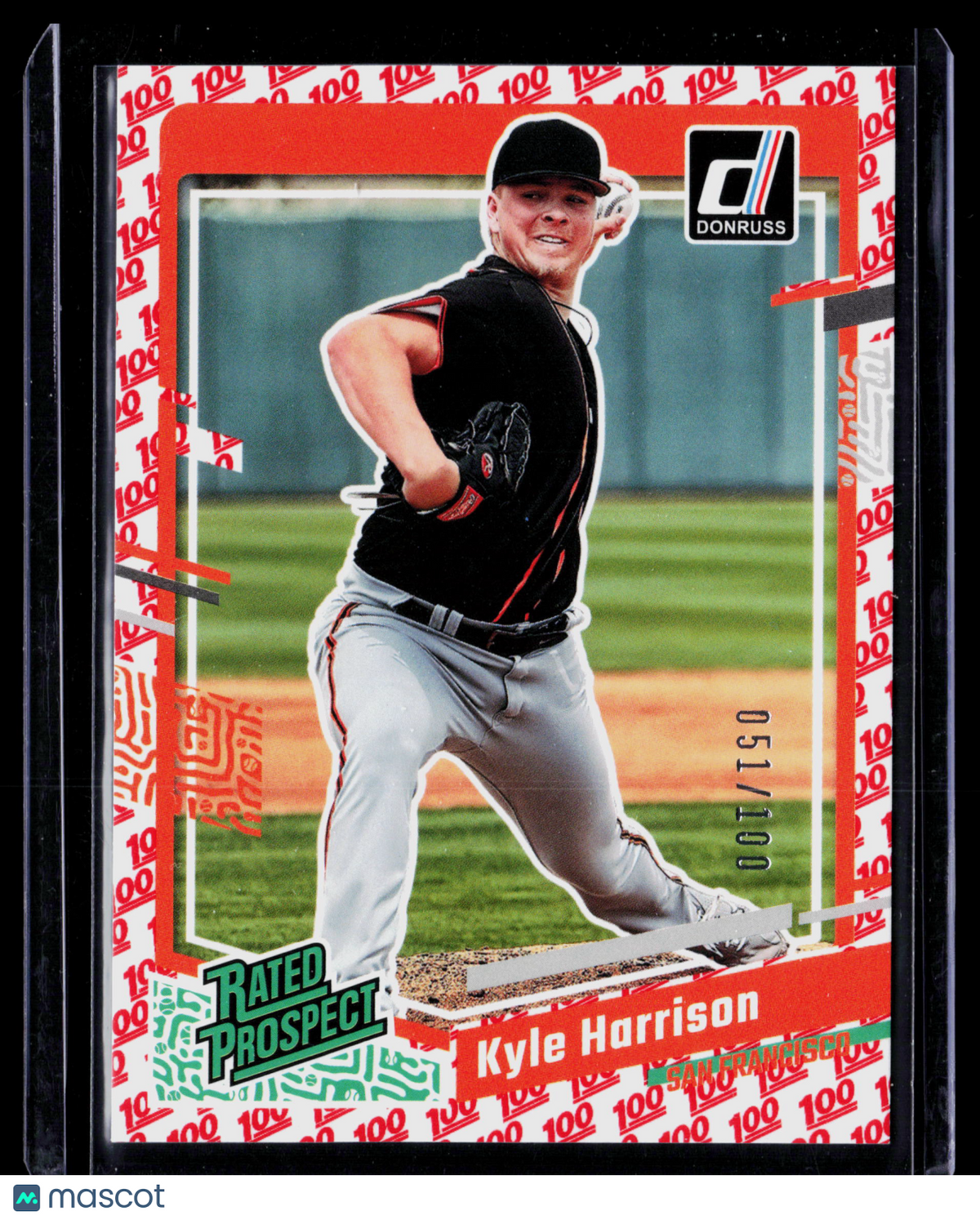2023 Panini Donruss Kyle Harrison #34 100 051/100