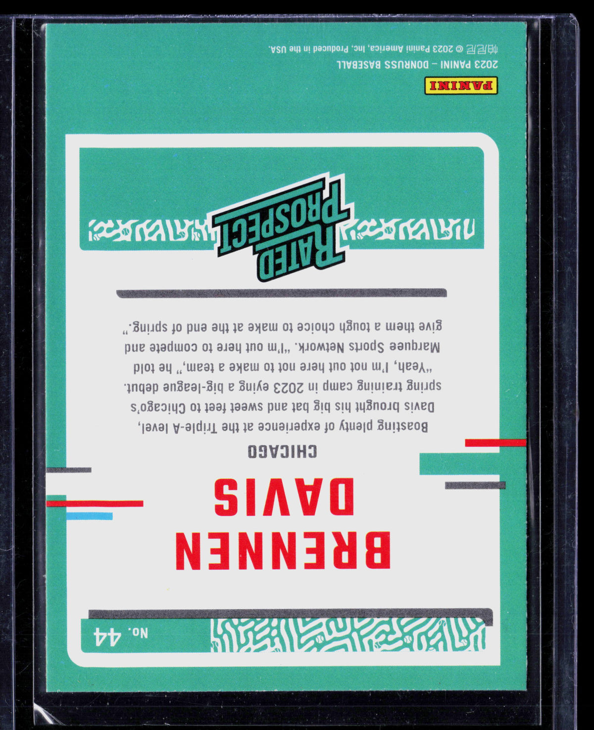 2023 Panini Donruss Brennen Davis #44