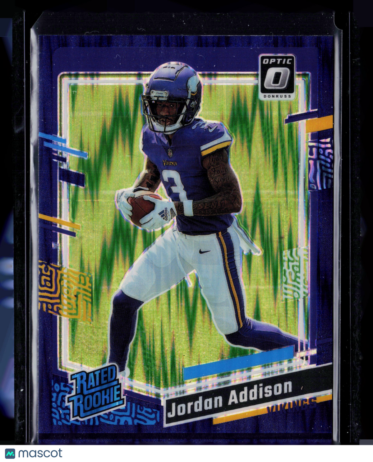 2023 Panini Donruss Optic Jordan Addison #271 Blue Shock