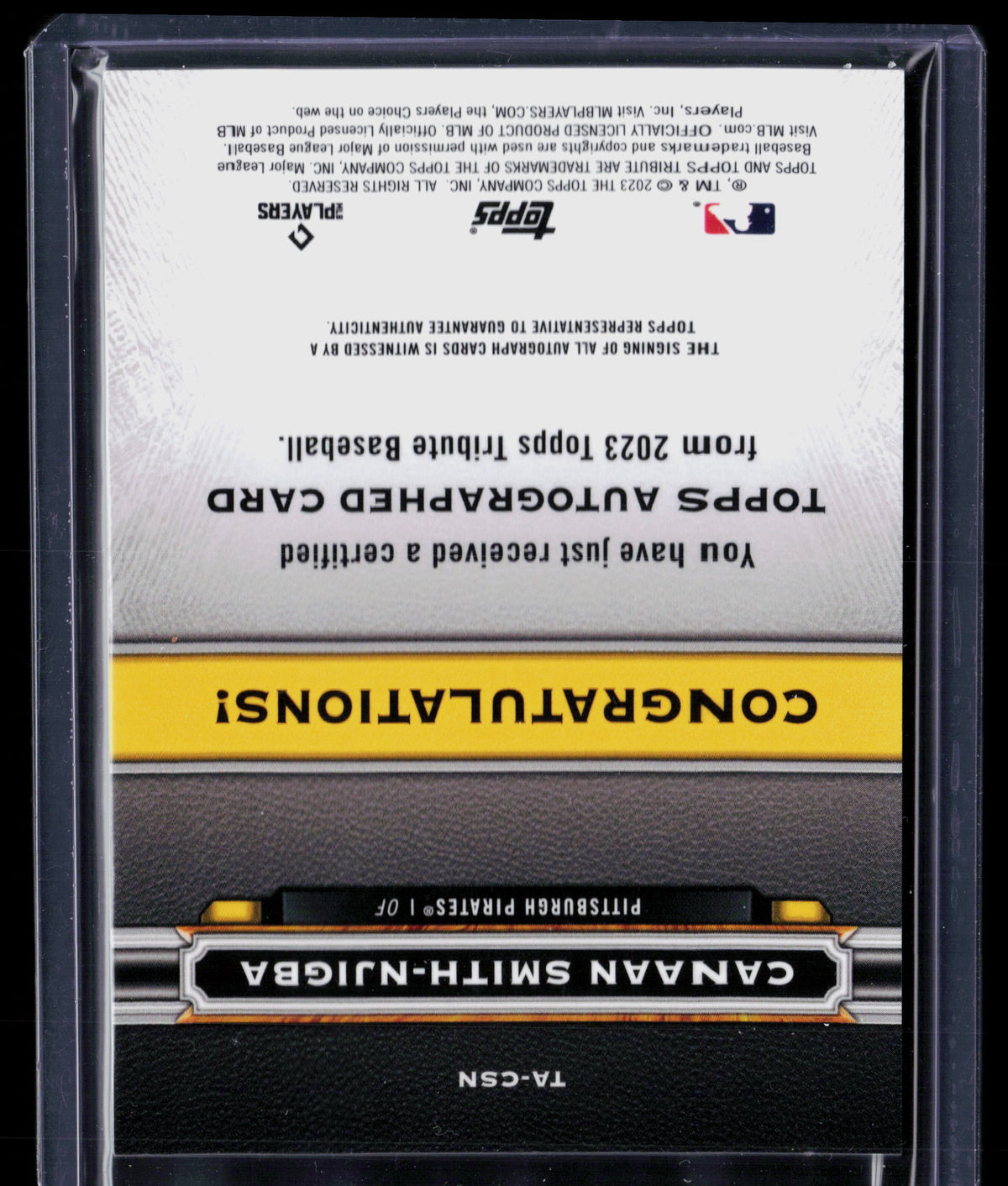 2023 Topps Tribute Canaan Smith-Njigba #TA-CSN Green 69/99 RC