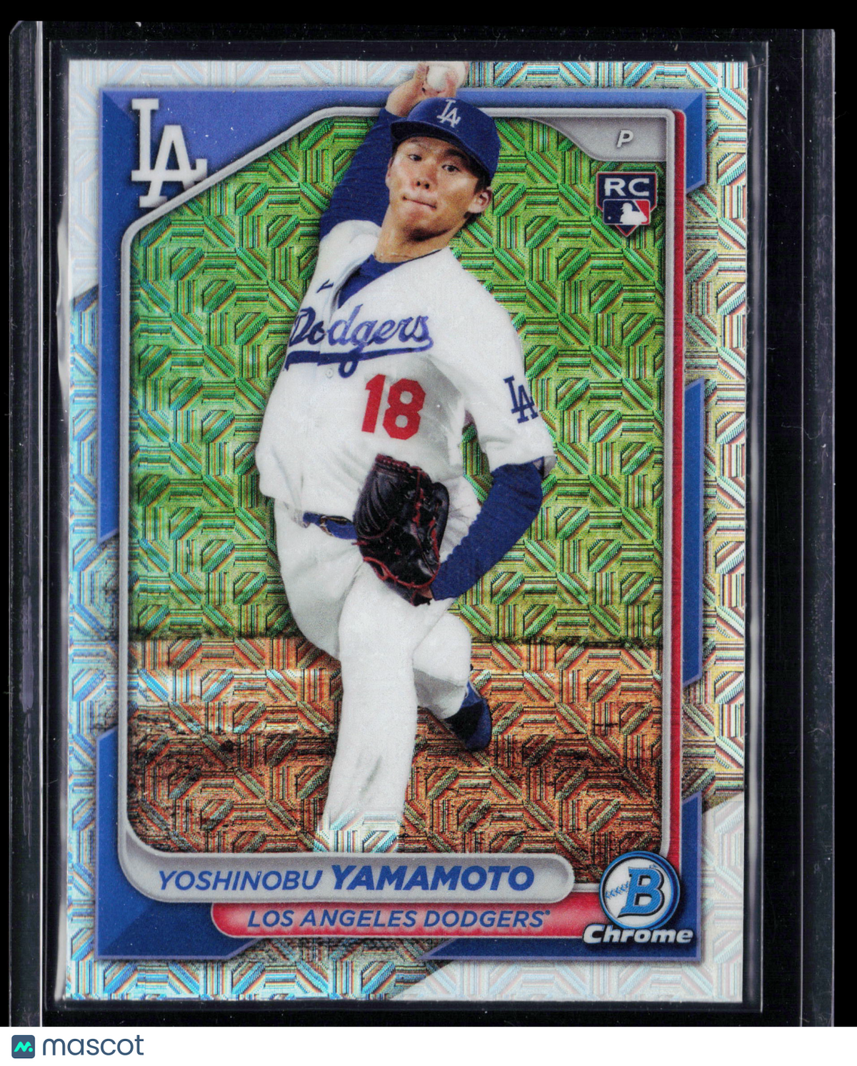 2024 Bowman Chrome Yoshinobu Yamamoto #36 Mega Box Mojo Refractor RC