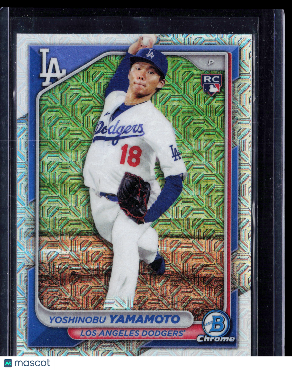 2024 Topps Bowman Chrome Yoshinobu Yamamoto #36 Mega Box Mojo Refractor RC