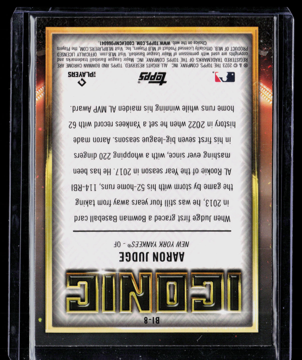 2023 Bowman Chrome Aaron Judge #BI-8