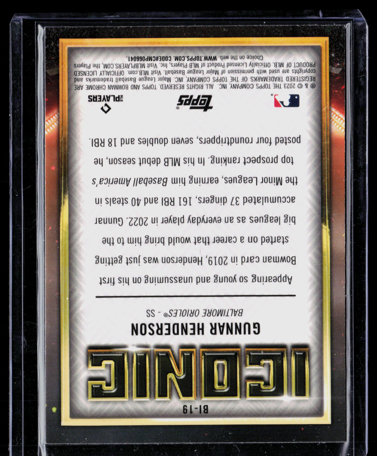 2023 Bowman Chrome Gunnar Henderson #BI-19 RC