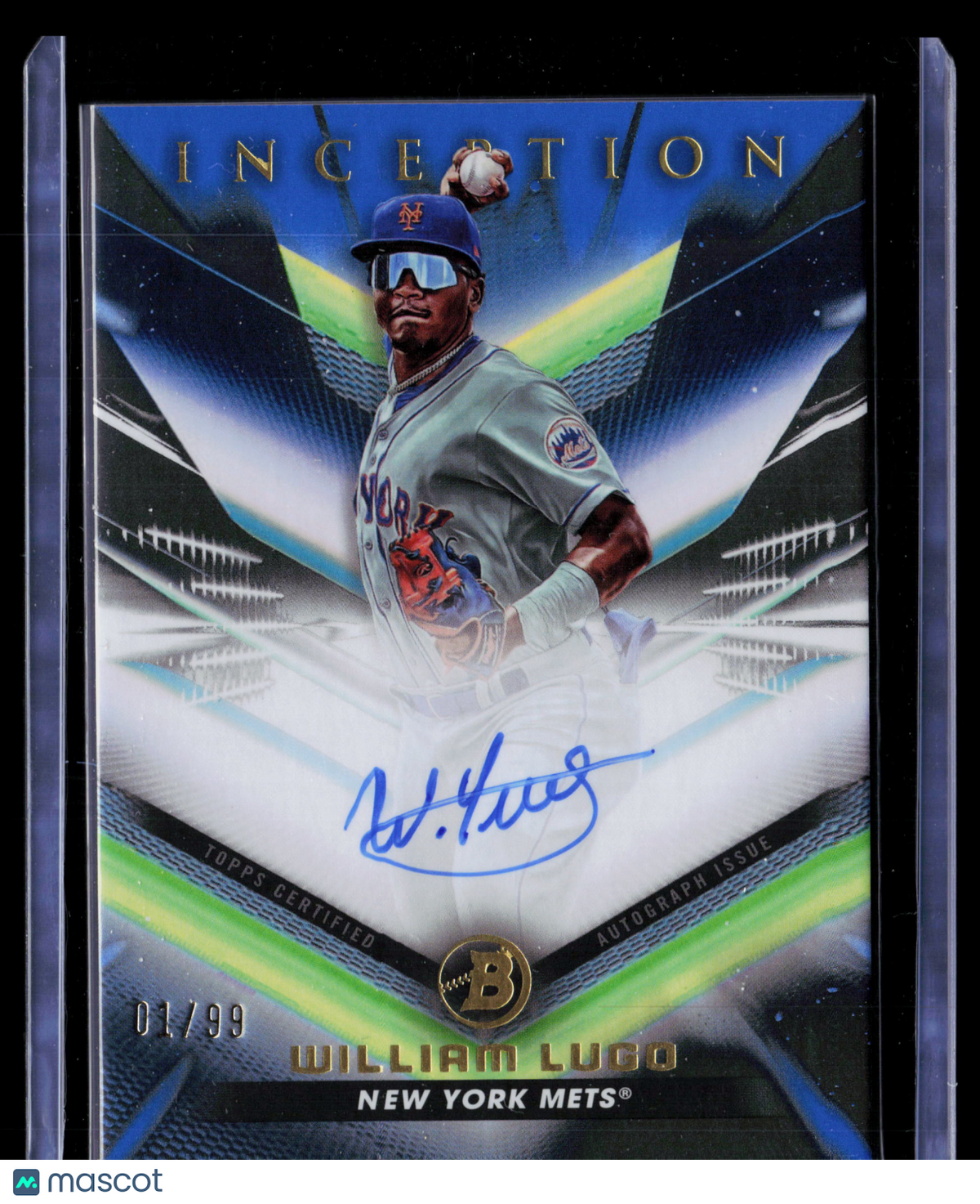 2023 Bowman Inception William Lugo #BPA-WL Blue 01/99