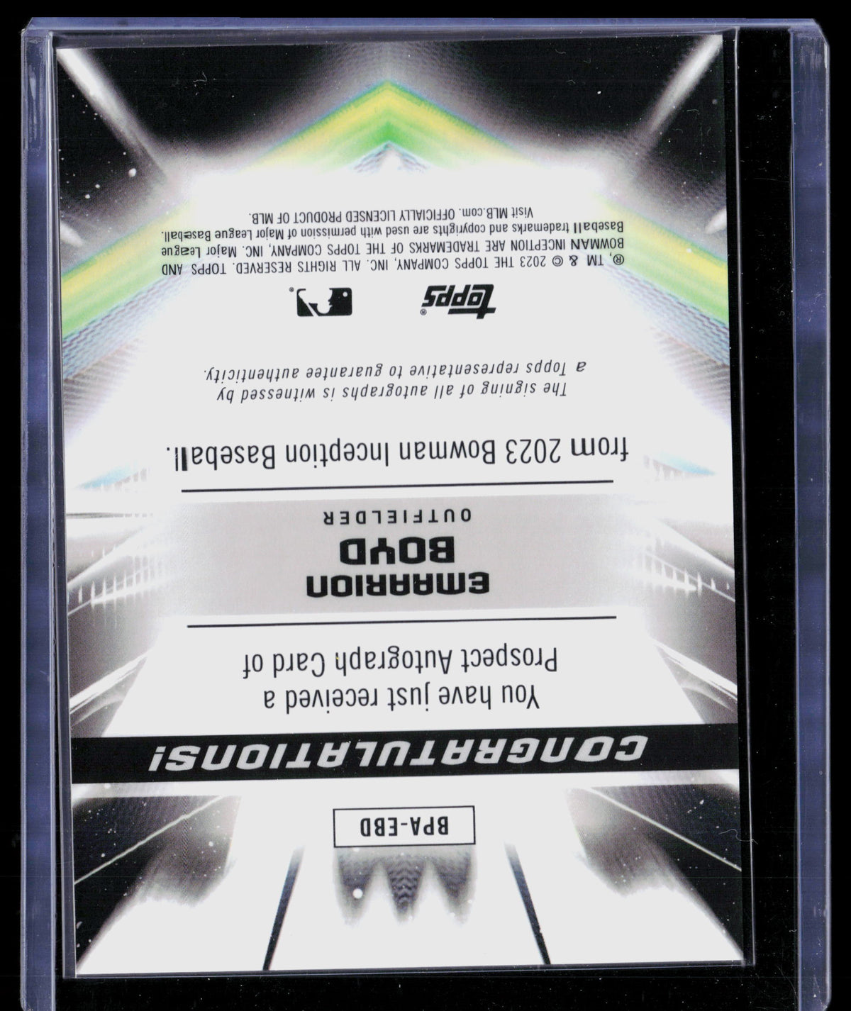 2023 Bowman Inception Emaarion Boyd #BPA-EBD 259/399