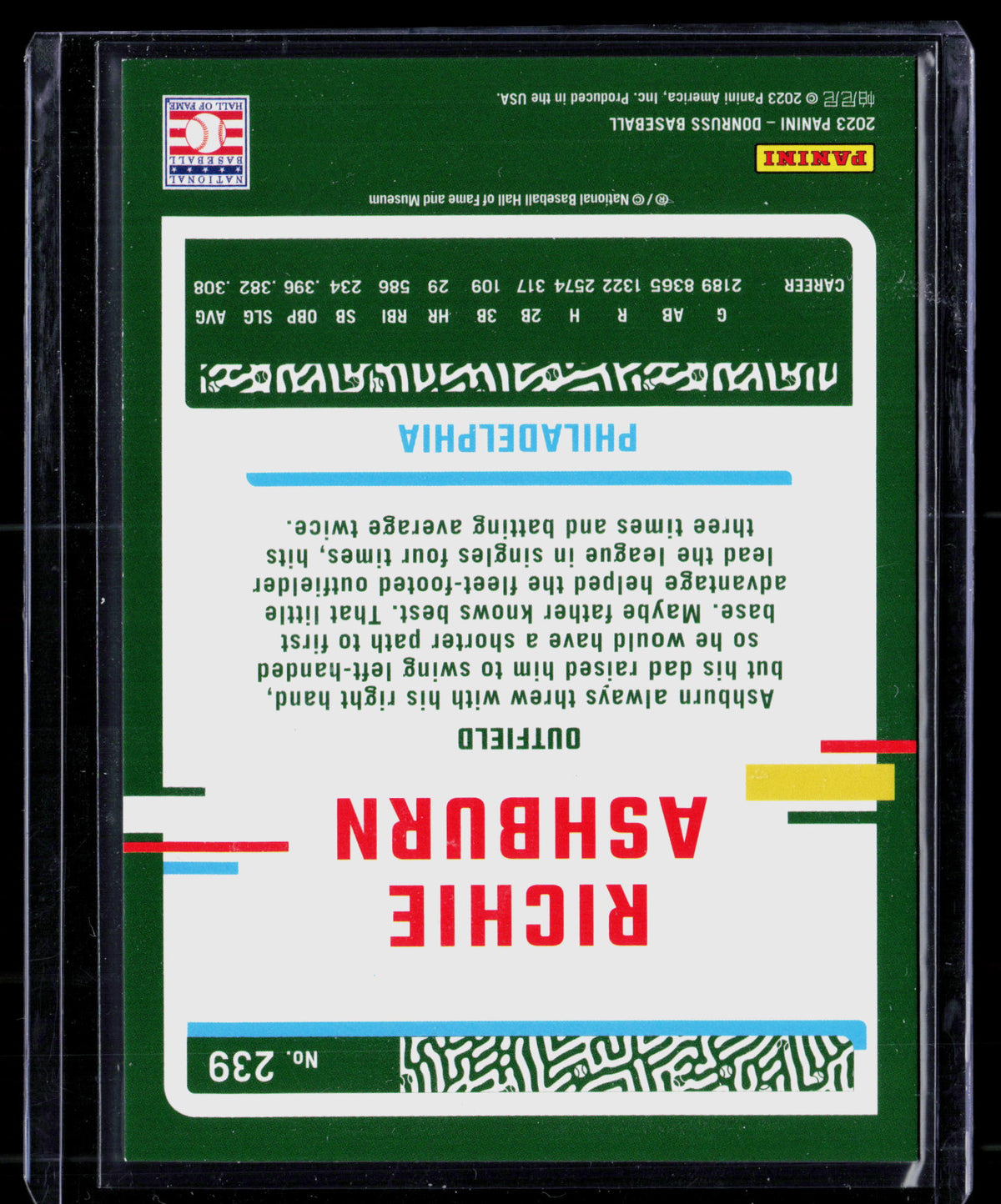 2023 Panini Donruss Richie Ashburn #239 Red