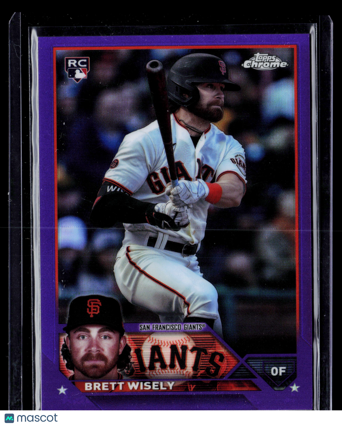 2023 Topps Chrome Update Series Brett Wisely #USC214 Purple RC
