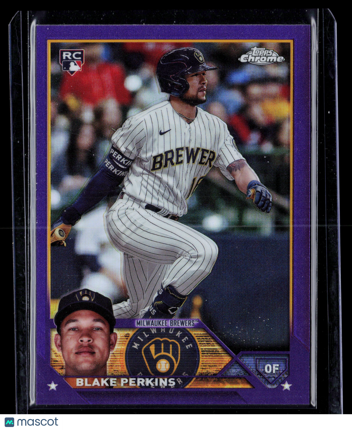 2023 Topps Chrome Update Series Blake Perkins #USC206 Purple Refractor RC