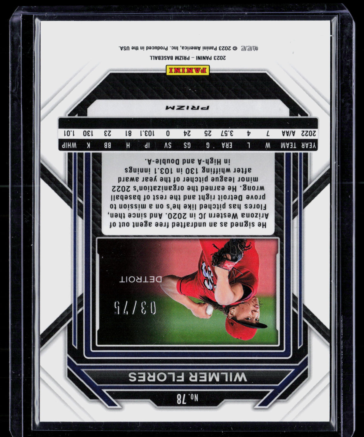 2023 Panini Prizm Baseball Wilmer Flores #78 Green Scope 03/75
