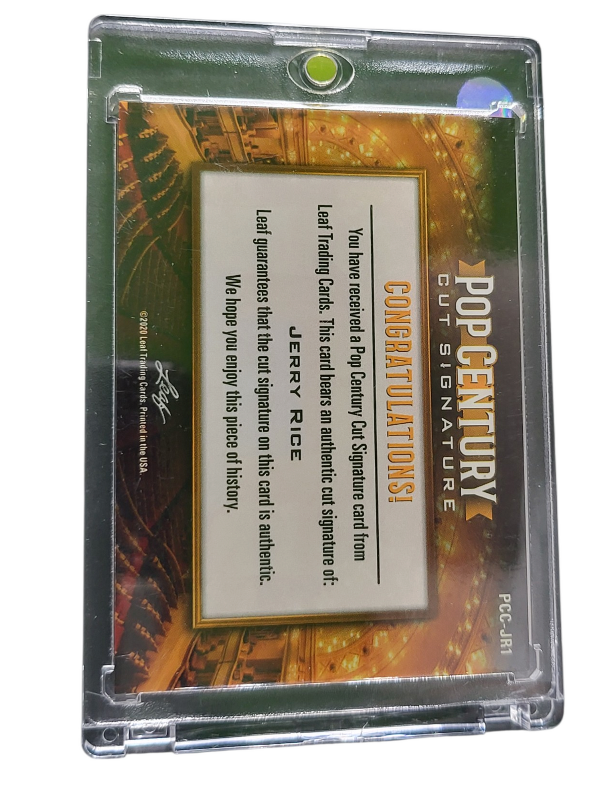 2020 Leaf Pop Century Jerry Rice #PCC-JR1