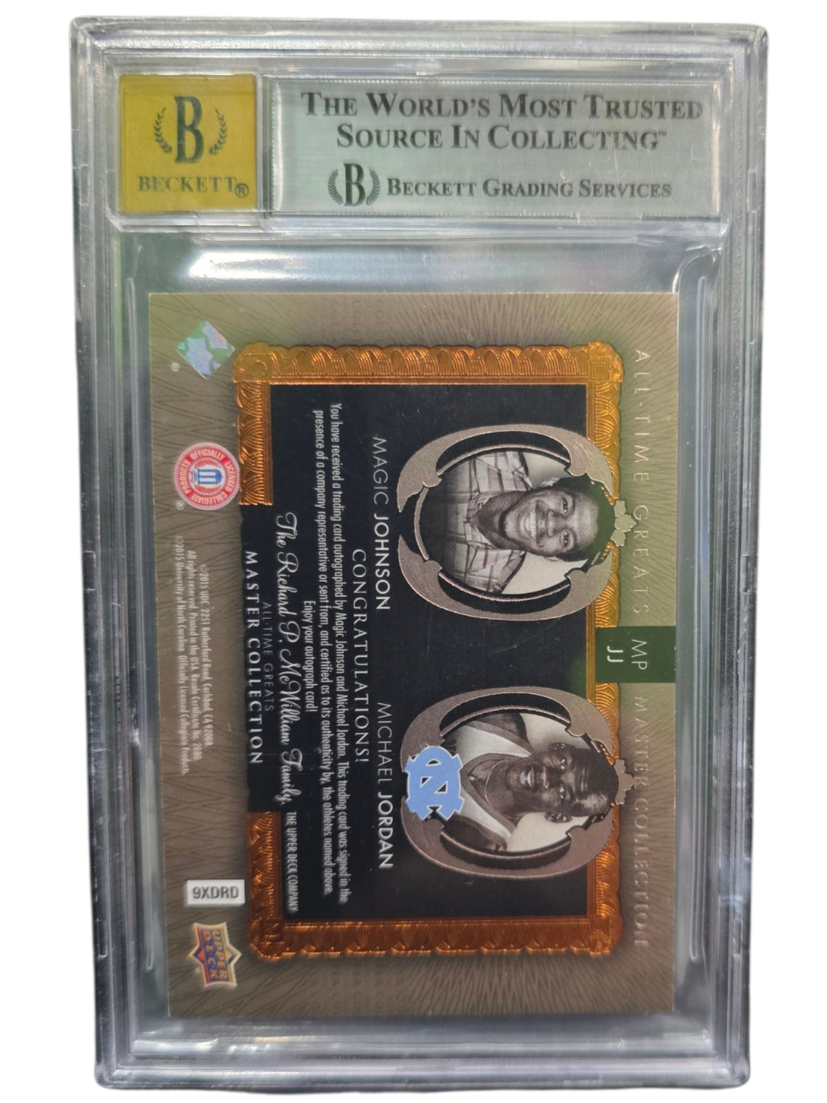 2016 Upper Deck All-Time Greats Master Michael Jordan #MPJJ /Magic  Auto 10