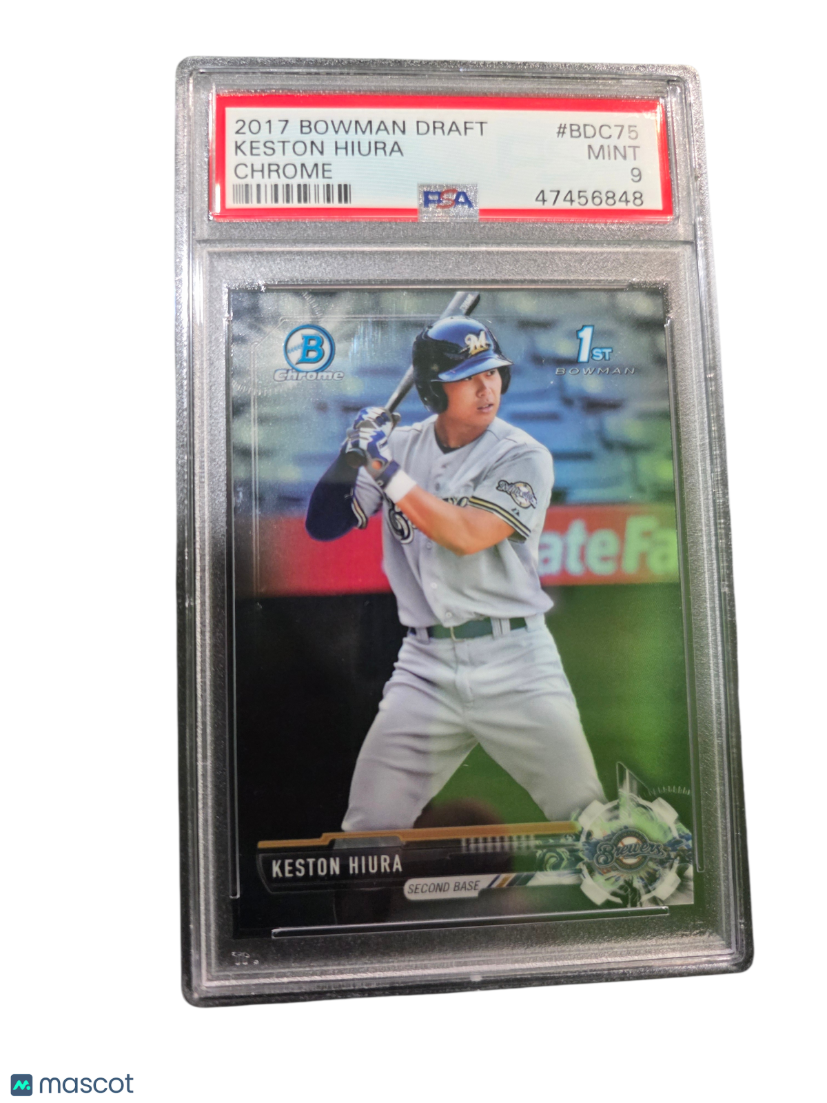 2017 Bowman Draft Keston Hiura #BDC75 Chrome PSA 9