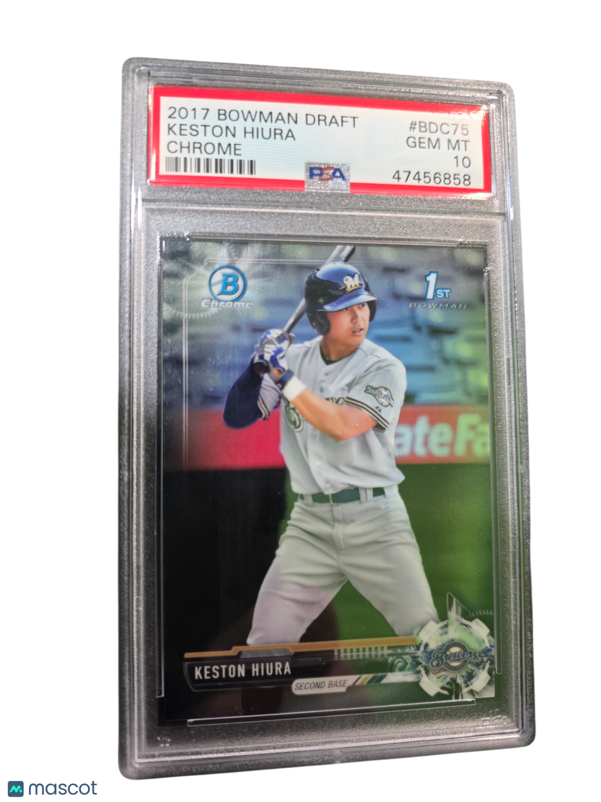 2017 Bowman Draft Keston Hiura #BDC75 Chrome PSA 10