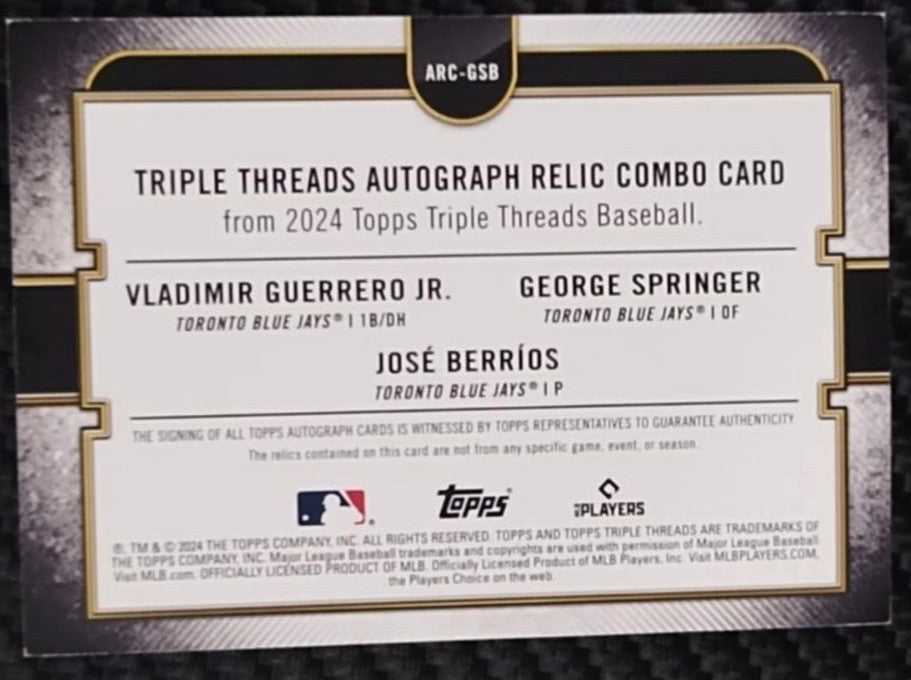 2024 Topps Triple Threads Vladimir Guerrero Jr. #ARC-GSB Wood Topps