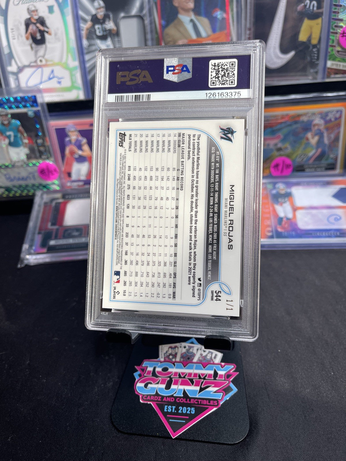 2022 Topps Chrome Sapphire Miguel Rojas #544 SuperFractor 1/1 PSA 10 Topps