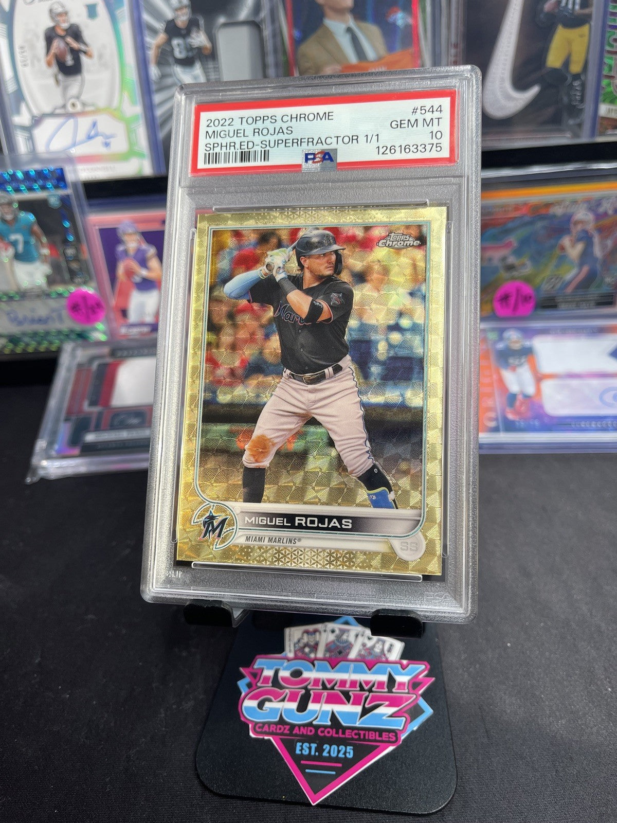 2022 Topps Chrome Sapphire Miguel Rojas #544 SuperFractor 1/1 PSA 10 Topps