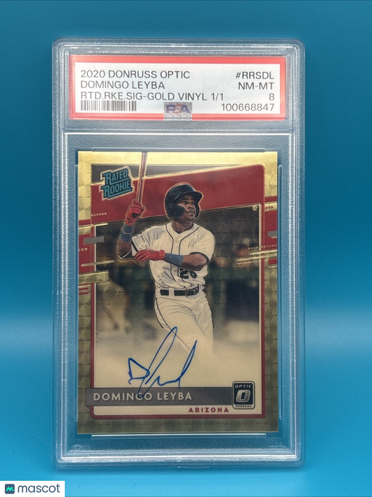 2020 PANINI DONRUSS OPTIC  Rc SIGs Domingo Leyba #RRSDL GOLD VINYL 1/1 PSA