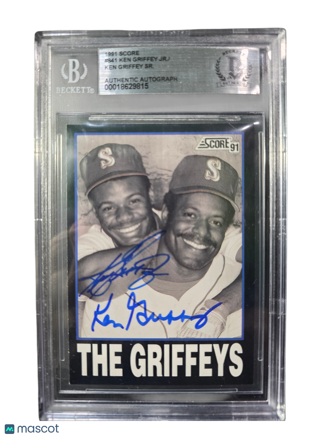 1991 Score Ken Griffey Sr. Ken Griffey Jr. #841 /Ken BGS Authentic