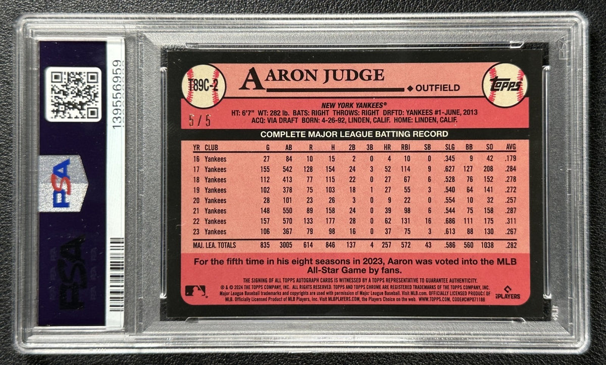 2024 Flagship Aaron Judge #T89C-2 NA PSA 8