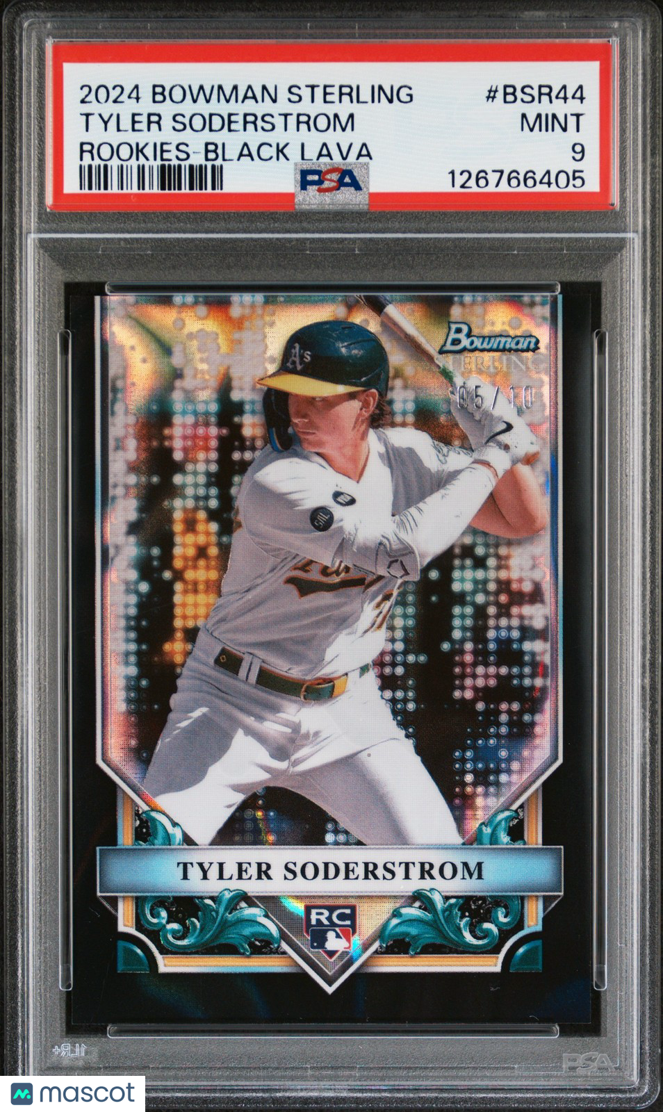 2024 BOWMAN STERLING ROOKIES TYLER SODERSTROM #BSR44 BLACK LAVA / 10 PSA 9